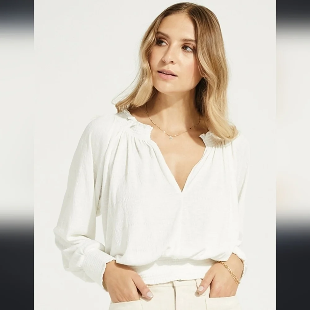 GENTLE FAWN,‎ Brooke Top, White , Size Medium